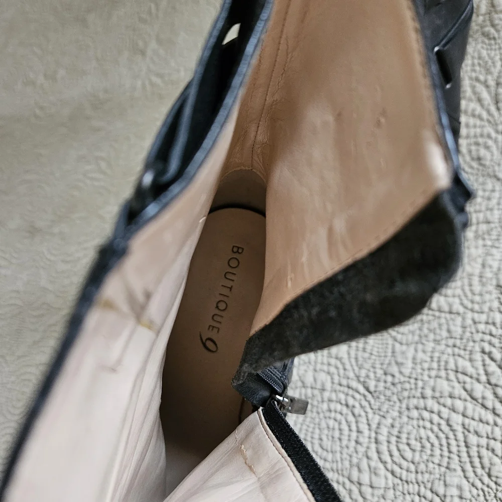 Black Boutique 9 Heeled Boots womens 9M - Picture 3 of 7